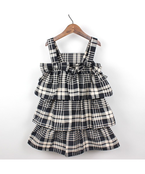 maarook(マルーク)の「タータンチェックティアードジャンパースカート(ジャンパースカート・キッズ・ブラック・160cm/150cm/140cm)」の19枚目の写真