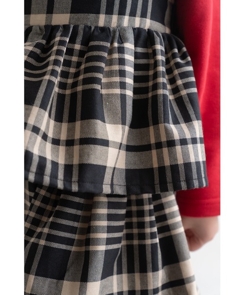 maarook(マルーク)の「タータンチェックティアードジャンパースカート(ジャンパースカート・キッズ・ブラック・160cm/150cm/140cm)」の13枚目の写真