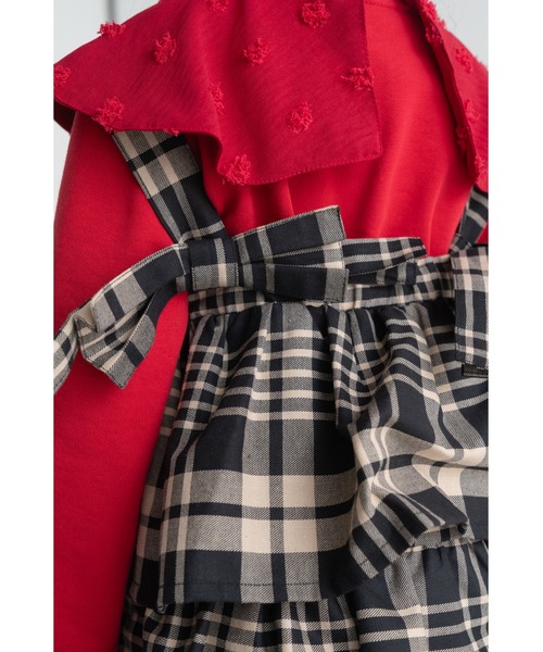 maarook(マルーク)の「タータンチェックティアードジャンパースカート(ジャンパースカート・キッズ・ブラック・160cm/150cm/140cm)」の14枚目の写真
