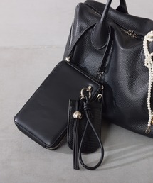 コラージュ ガリャルダガランテ × パピヨネ 本革ハンドバッグ　黒 COLLAGE GALLARDAGALANTE｜コラージュ ガリャルダガランテの