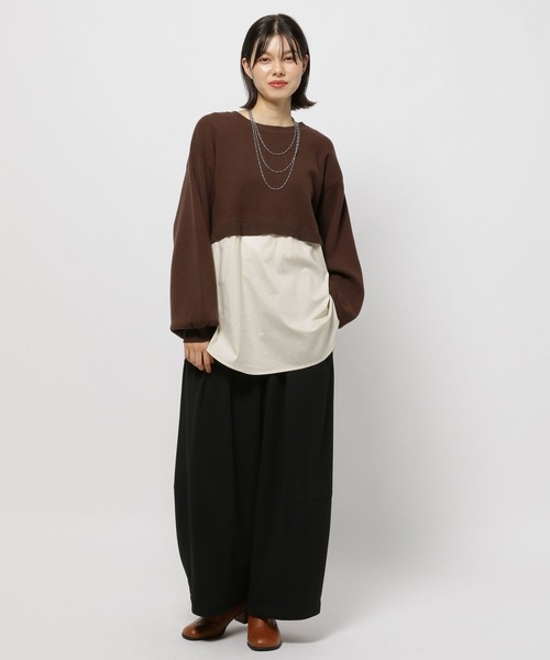 セール】ニットコンビチュニックプルオーバー（ニット/セーター