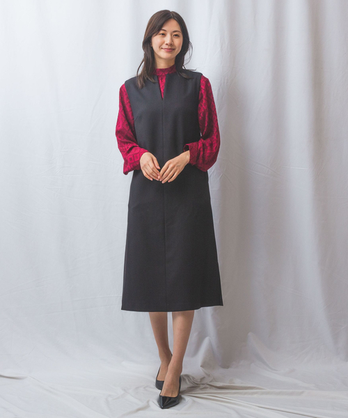 NARACAMICIE（ナラカミーチェ）の「【NARACAMICIE】Sukarno Dry ジャンパースカート（スカート・レディース・ブラック/ブラウン・XL/M）」の12枚目の写真