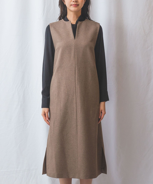 NARACAMICIE（ナラカミーチェ）の「【NARACAMICIE】Sukarno Dry ジャンパースカート（スカート・レディース・ブラック/ブラウン・XL/M）」の13枚目の写真