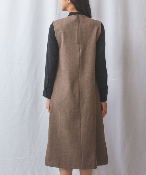 NARACAMICIE（ナラカミーチェ）の「【NARACAMICIE】Sukarno Dry ジャンパースカート（スカート・レディース・ブラック/ブラウン・XL/M）」の15枚目の写真