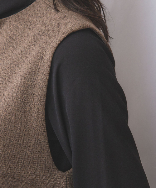 NARACAMICIE（ナラカミーチェ）の「【NARACAMICIE】Sukarno Dry ジャンパースカート（スカート・レディース・ブラック/ブラウン・XL/M）」の19枚目の写真