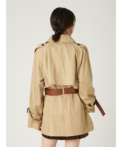 レザーベルトショートトレンチコート（トレンチコート）｜FRAY I.D