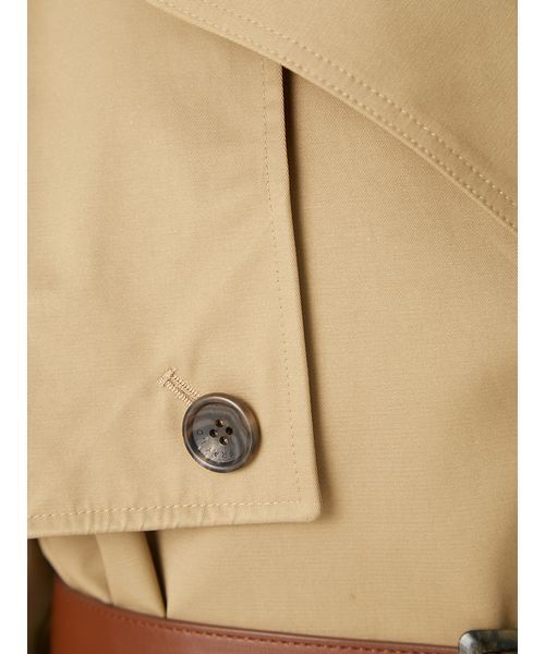 FRAY I.D（フレイアイディー）の「レザーベルトショートトレンチコート（トレンチコート・レディース・ライトブルー/チェック/ベージュ・1/0）」の5枚目の写真