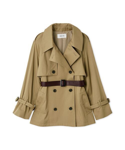 レザーベルトショートトレンチコート（トレンチコート）｜FRAY I.D
