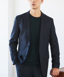 EDIFICE ネイビー ウールジャケット MADE IN JAPAN製 EDIFICE ウールカシミヤジャケット ネイビー 38