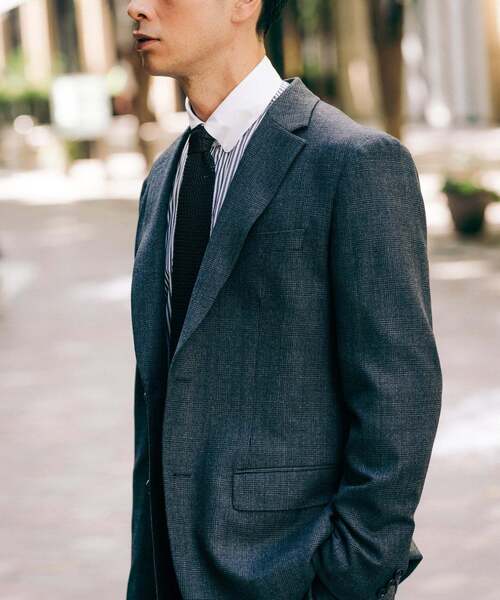 SUPER 120's ウールサキソニー 2ボタン ジャケット【セットアップ着用