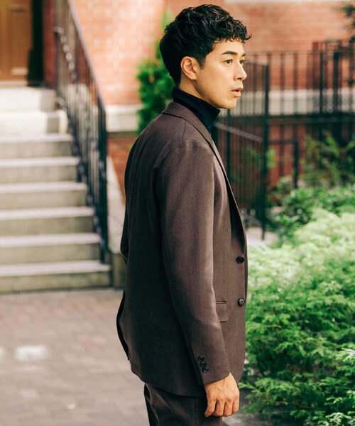 SUPER 120's ウールサキソニー 2ボタン ジャケット【セットアップ着用