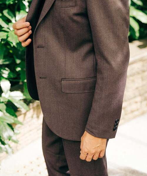 SUPER 120's ウールサキソニー 2ボタン ジャケット【セットアップ着用