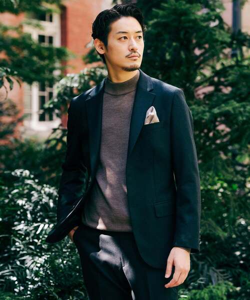 SUPER 120's ウールサキソニー 2ボタン ジャケット【セットアップ着用