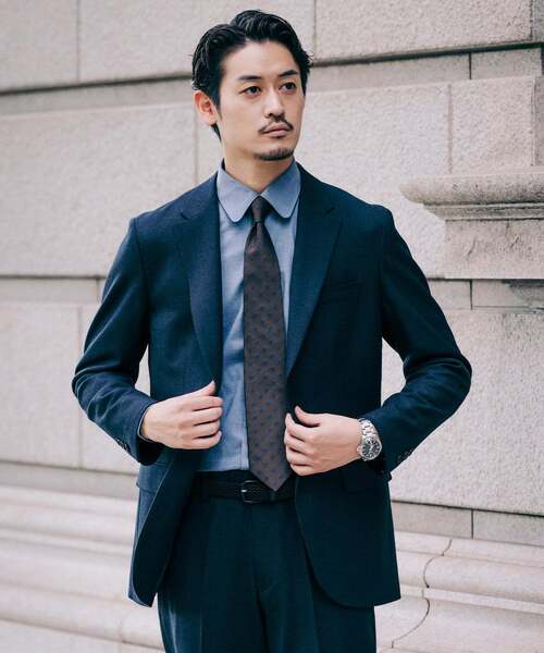 SUPER 120's ウールサキソニー 2ボタン ジャケット【セットアップ着用