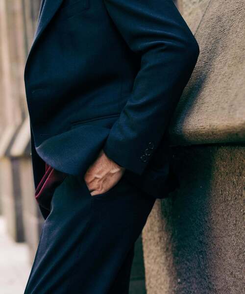 SUPER 120's ウールサキソニー 2ボタン ジャケット【セットアップ着用