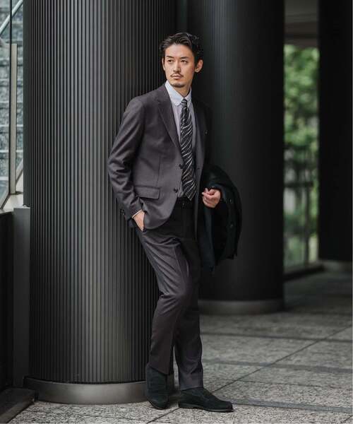 SUPER 120's ウールサキソニー 2ボタン ジャケット【セットアップ着用