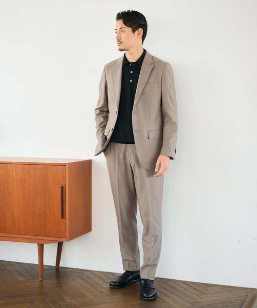 SUPER 120's ウールサキソニー 2ボタン ジャケット【セットアップ着用