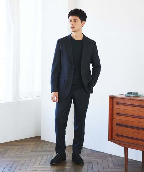SUPER 120's ウールサキソニー 2ボタン ジャケット【セットアップ着用