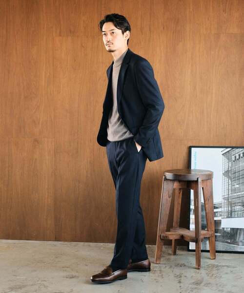 SUPER 120's ウールサキソニー 2ボタン ジャケット【セットアップ着用