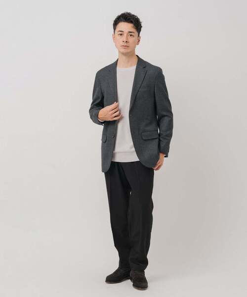 SUPER 120's ウールサキソニー 2ボタン ジャケット【セットアップ着用