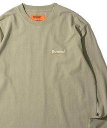 UNIVERSAL OVERALL（ユニバーサルオーバーオール）の「【UNIVERSAL OVERALL】別注ロゴ刺繍 ロングスリーブクルーネックTシャツ（Tシャツ/カットソー）」