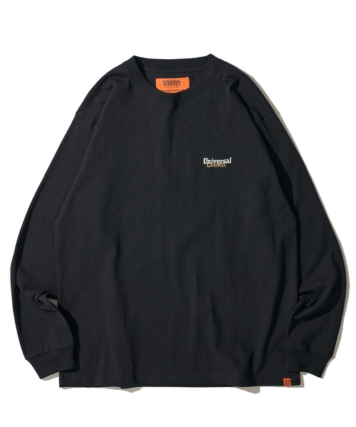 UNIVERSAL OVERALL（ユニバーサルオーバーオール）の「【UNIVERSAL OVERALL】カラー別注 ロゴ刺繍 ロングスリーブクルーネックTシャツ（Tシャツ/カットソー・メンズ・ブラック/ミント/チャコールグレー/ホワイト/オートミール/ネイビー・SMALL/MEDIUM/LARGE/X-LARGE）」の9枚目の写真