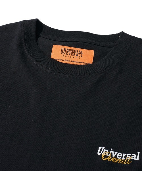 UNIVERSAL OVERALL（ユニバーサルオーバーオール）の「【UNIVERSAL OVERALL】カラー別注 ロゴ刺繍 ロングスリーブクルーネックTシャツ（Tシャツ/カットソー・メンズ・ブラック/ミント/チャコールグレー/ホワイト/オートミール/ネイビー・SMALL/MEDIUM/LARGE/X-LARGE）」の19枚目の写真