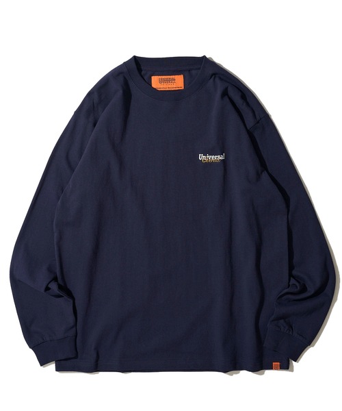 UNIVERSAL OVERALL（ユニバーサルオーバーオール）の「【UNIVERSAL OVERALL】カラー別注 ロゴ刺繍 ロングスリーブクルーネックTシャツ（Tシャツ/カットソー・メンズ・ブラック/ミント/チャコールグレー/ホワイト/オートミール/ネイビー・SMALL/MEDIUM/LARGE/X-LARGE）」の17枚目の写真