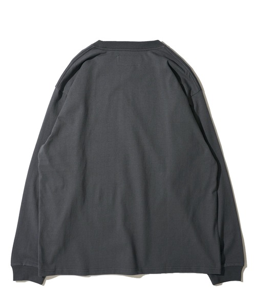 UNIVERSAL OVERALL（ユニバーサルオーバーオール）の「【UNIVERSAL OVERALL】カラー別注 ロゴ刺繍 ロングスリーブクルーネックTシャツ（Tシャツ/カットソー・メンズ・ブラック/ミント/チャコールグレー/ホワイト/オートミール/ネイビー・SMALL/MEDIUM/LARGE/X-LARGE）」の12枚目の写真