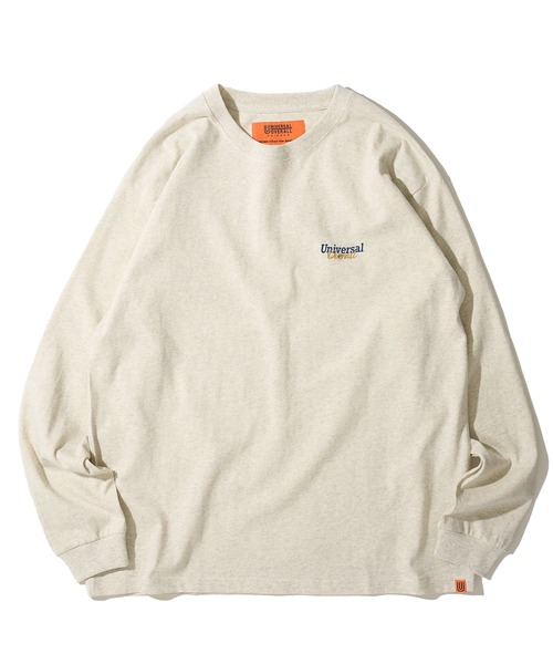 UNIVERSAL OVERALL（ユニバーサルオーバーオール）の「【UNIVERSAL OVERALL】カラー別注 ロゴ刺繍 ロングスリーブクルーネックTシャツ（Tシャツ/カットソー・メンズ・ブラック/ミント/チャコールグレー/ホワイト/オートミール/ネイビー・SMALL/MEDIUM/LARGE/X-LARGE）」の13枚目の写真