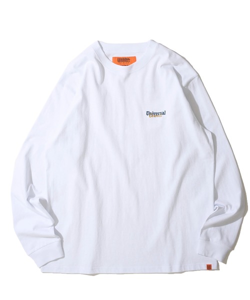 UNIVERSAL OVERALL（ユニバーサルオーバーオール）の「【UNIVERSAL OVERALL】カラー別注 ロゴ刺繍 ロングスリーブクルーネックTシャツ（Tシャツ/カットソー・メンズ・ブラック/ミント/チャコールグレー/ホワイト/オートミール/ネイビー・SMALL/MEDIUM/LARGE/X-LARGE）」の7枚目の写真