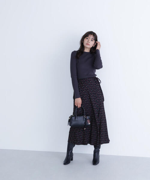 NATURAL BEAUTY BASIC（ナチュラルビューティーベーシック）の「◇ウールブレンドニットシリーズ　モックネック（ニット/セーター・レディース・チャコールグレー/オフホワイト/ラベンダー/レッド・FREE）」の21枚目の写真