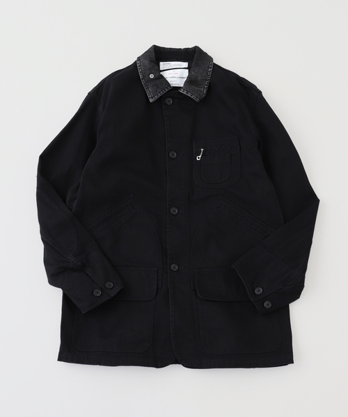 DAIRIKU（ダイリク）の「DAIRIKU / ダイリク "Cooper" Vintage Washed Hunting（カバーオール・メンズ・ブラック/ベージュ・LARGE/MEDIUM）」の2枚目の写真