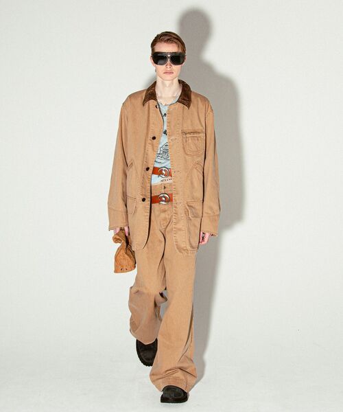 DAIRIKU（ダイリク）の「DAIRIKU / ダイリク "Cooper" Vintage Washed Hunting（カバーオール・メンズ・ブラック/ベージュ・LARGE/MEDIUM）」の3枚目の写真