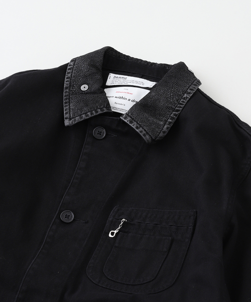 DAIRIKU（ダイリク）の「DAIRIKU / ダイリク "Cooper" Vintage Washed Hunting（カバーオール・メンズ・ブラック/ベージュ・LARGE/MEDIUM）」の5枚目の写真
