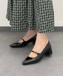 【INTER-CHAUSSURES】ポインテッドトウワンストラップパンプス(I51037)