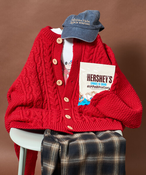 人気 フリークスストア ウール フィッシャーマン ニット カーディガン ケーブル フィッシャーマンニットカーディガン/ケーブルニットカーディガン