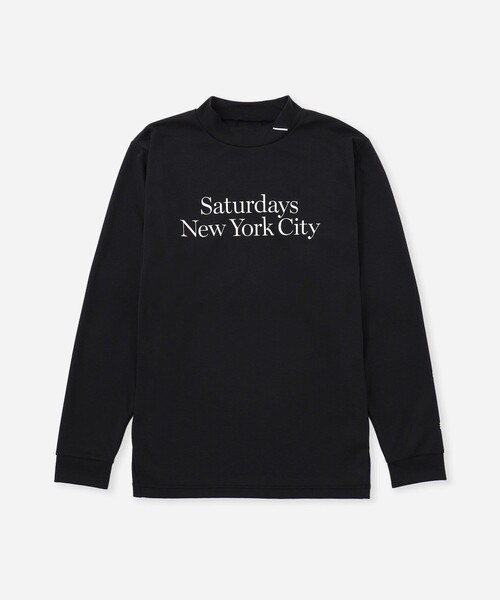 Saturdays Golf(サタデーズゴルフ)の「POLARTEC POWER DRY Moc LS Shirt(Tシャツ/カットソー・メンズ・ブラック/ホワイト・S/L/M/XL)」の2枚目の写真