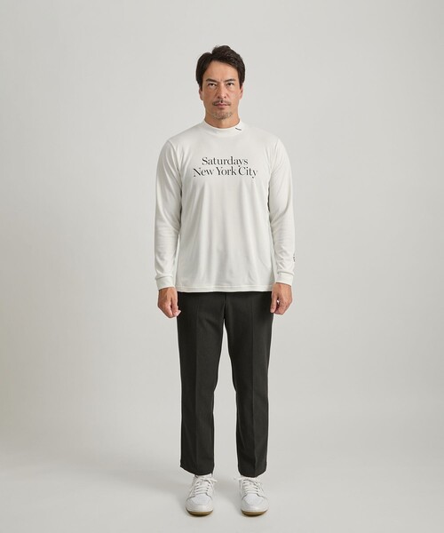 Saturdays Golf(サタデーズゴルフ)の「POLARTEC POWER DRY Moc LS Shirt(Tシャツ/カットソー・メンズ・ブラック/ホワイト・S/L/M/XL)」の9枚目の写真