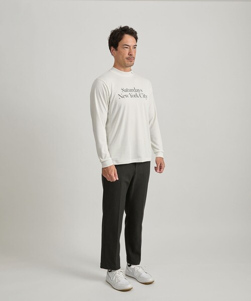 Saturdays Golf(サタデーズゴルフ)の「POLARTEC POWER DRY Moc LS Shirt(Tシャツ/カットソー・メンズ・ブラック/ホワイト・S/L/M/XL)」の10枚目の写真