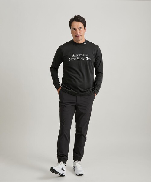 Saturdays Golf(サタデーズゴルフ)の「POLARTEC POWER DRY Moc LS Shirt(Tシャツ/カットソー・メンズ・ブラック/ホワイト・S/L/M/XL)」の12枚目の写真