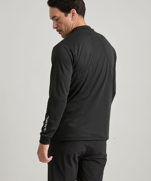 Saturdays Golf(サタデーズゴルフ)の「POLARTEC POWER DRY Moc LS Shirt(Tシャツ/カットソー・メンズ・ブラック/ホワイト・S/L/M/XL)」の5枚目の写真