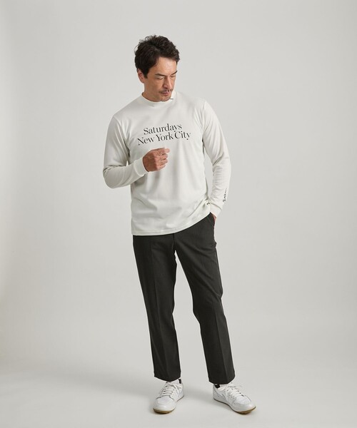 Saturdays Golf(サタデーズゴルフ)の「POLARTEC POWER DRY Moc LS Shirt(Tシャツ/カットソー・メンズ・ブラック/ホワイト・S/L/M/XL)」の14枚目の写真