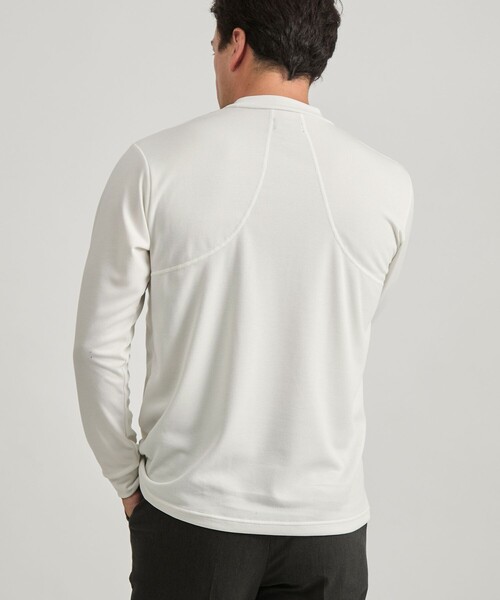 Saturdays Golf(サタデーズゴルフ)の「POLARTEC POWER DRY Moc LS Shirt(Tシャツ/カットソー・メンズ・ブラック/ホワイト・S/L/M/XL)」の3枚目の写真