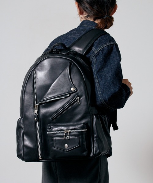 Schott(ショット)の「Schott/ショット RIDERS DAY PACK バックパック(バックパック/リュック・メンズ・ブラック・FREE)」の3枚目の写真