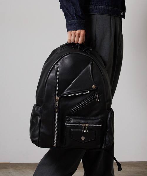 Schott(ショット)の「Schott/ショット RIDERS DAY PACK バックパック(バックパック/リュック・メンズ・ブラック・FREE)」の5枚目の写真