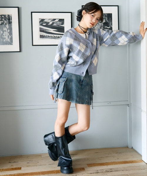 LOVETOXIC(ラブトキシック)の「アーガイルニットTシャツSET(アンサンブル・キッズ・エンジ/ブラック/グレー/サックスブルー・M:150cm/L:160cm/130cm/S:140cm)」の11枚目の写真