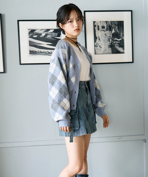 LOVETOXIC(ラブトキシック)の「アーガイルニットTシャツSET(アンサンブル・キッズ・エンジ/ブラック/グレー/サックスブルー・M:150cm/L:160cm/130cm/S:140cm)」の12枚目の写真