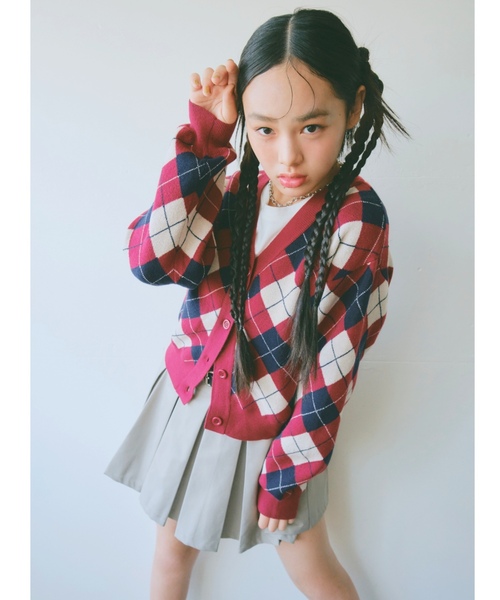 LOVETOXIC(ラブトキシック)の「アーガイルニットTシャツSET(アンサンブル・キッズ・エンジ/ブラック/グレー/サックスブルー・M:150cm/L:160cm/130cm/S:140cm)」の16枚目の写真