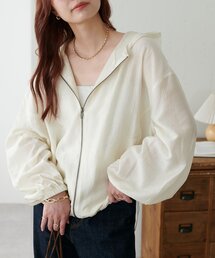 【WEB限定】シアークレープフード付ブルゾン